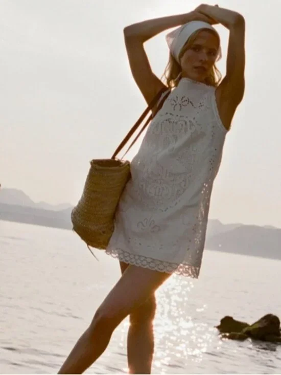 DOEN lucina embroidered linen mini dress - Picture 2 of 14